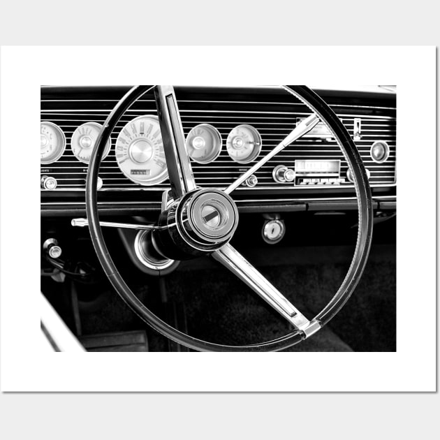 Steering Wheel Classic Car Wall Art by Beate Gube